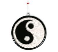 ART-CRAFT Window Hanging Decoration Sun Catcher - Handmade Suncatcher for Magic Light Games - Window Decoration and Garden Decon - Hand-Painted Window Decoration - Ying-Yang Motif Black