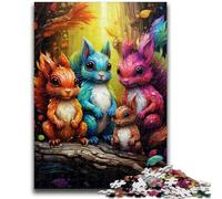 Art Cute Squirrel 1000 Piece Jigsaw Puzzle for Adults And Teenagers,Help The Brain Exercise Addictive Toys to Cultivate Patience Suitable for Couples (38x26cm)