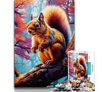 Art Cute Squirrel 1000 Piece Jigsaw Puzzles for Adults & Teens,Challenging To Complete But Fun And Humorous Unique Home Decor And Gifts 38x52cm