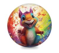 Art Cute Squirrel Gaming Mouse Pad (8-inch) Soft MouseMat with Non-Slip Natural Rubber Base for Gamer/Desktop/Office/Home