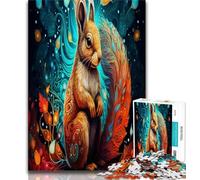 Art Cute Squirrel JigsawPuzzle 1000 Pieces for Teenagers,Brain Teaser Game Wall Decoration Unique Birthday And Xmas Gifts (50x75cm)