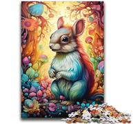 Art Cute Squirrel Puzzles for Adults Teens 1000pc Puzzle,Learning Educational Toys Family Games with Matching Poster And Trivia Sheet (38x52cm)