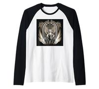 Art Deco Aesthetic Roaring 1920s 1930s Style Women Pose Raglan Baseball Tee