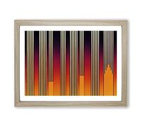 Art Deco Architecture Vol.2 Framed Print | A4 Oak Framed Wall Art | Ready to Hang | Art Deco Cityscape Picture | Living Room Bedroom Lounge Office