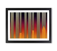 Art Deco Architecture Vol.2 H1022 Framed Print for Living Room Bedroom Home Office Décor, Wall Art Picture Ready to Hang, Black A4 Frame (34 x 25 cm)