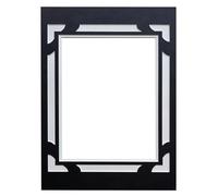 Art Deco Art Nouveau Ivory White/Cream or Black 1.5mm Double Mount Photo Photograph Picture Frame Mounts/Matts To Fit A4 A3 A2 A1 6x4 7x5 8x6 9x6 10x8 12x8 30x20 (Black, A3 Mount To Fit 10x8 Photo)