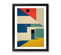 Art Deco Beach Framed Print | A3 Black Framed Wall Art | Ready to Hang | Art Deco Beach Picture | Living Room Bedroom Lounge Office