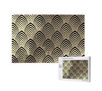 Art Deco Black,1000 Pieces Wooden Jigsaw Family Game Jigsaw Puzzles for Adults Teens Home Decor