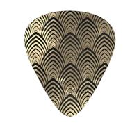 Art Deco Black,12 Pcs Guitar Pick,3 Different Thickness Plectrums for Acoustic Guitar Bass Ukulele (0.46mm 0.96mm 0.71mm)
