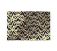 Art Deco Black Champaigne Gold Scales Seashells1