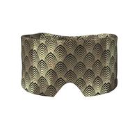 Art Deco Black, Full Eye Covers Light Blocking Eye Mask Sleep Eye and Ear Muffs