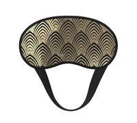 Art Deco Black, Full Eye Covers Light Blocking Eye Masks Blackout Sleep Eye Muffs