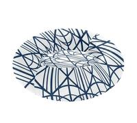 Art Deco Blue Pet Dog Beds Warm & Cozy fluffier Cave Bed for Medium Size Pets Sleeping