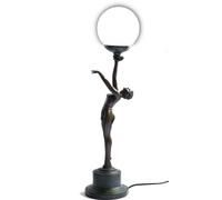 ART DECO BRONZE LIGHTING 'NORA STANDING' LADY LAMP