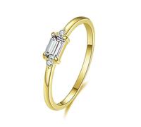 Art Deco Cluster Ring 14K White Gold Wedding Bands for Women Au585 Size M 1/2 Stackable for Sister Popular