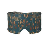 Art Deco Copper Flowers, Full Eye Covers Light Blocking Eye Mask Sleep Eye and Ear Muffs