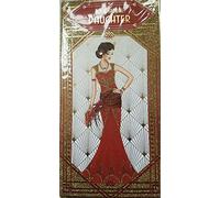 Art Deco - Daughter - Glittered Slim Christmas Card with Gem Detail