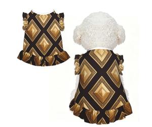 Art Deco Diamond L Pet Apparel for Small Dogs-Cute Summer Outfit for Puppy, Soft Breathable Pet Clothes for Cat