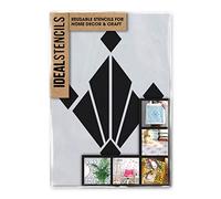 Art Deco Diamond Pattern Stencil | Home Decor Stencil A4 Size | for Painting Floors, Walls , Floors, Fabrics and Furniture | Home Decor Art Stencil | Reusable Plastic