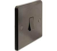 Art Deco Emporium 1Gang 4Way 10Amp Wall Switch in Vintage Period Style Bakelite Dark Brown Part of The New Exalt V2.0 Brand. Standard UK Single Pole INT Rocker Light Switch 1-Gang
