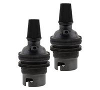 Art Deco Emporium 2 Pack - Traditional Earthed Metal Lampholder with Shade Ring and Nylon Cord Grip in Dark Bronze Finish
