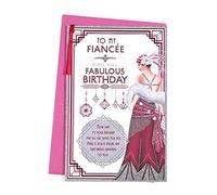 Art Deco - Fiancee - 8 Page - Extra Large Birthday Card