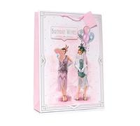 Art Deco - Foiled Ex-Large Birthday Gift Bag & Tag - Decoupage Detail