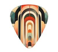 Art Deco Font Wzywhj Prints Abs Guitar Picks 12 Piece, Easy Grip Uke Picks For Your Bass, Ukulele, Acoustic Or Electric Guitar