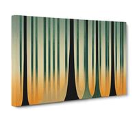 Art Deco Forest Vol.1 Canvas Print | Gallery Wrapped 30mm Frame Wall Decor | 30x20 inches | Ready to Hang | Art Deco Landscape Picture | Living Room Bedroom Lounge Office