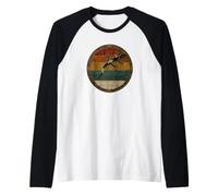 Art Deco Gecko Mosaic Geometric Reptile Art Raglan Baseball Tee