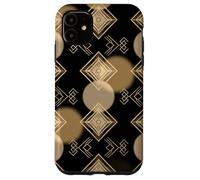 Art Deco Geometric Casino Style Circular Linework Design Case for iPhone 11