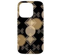 Art Deco Geometric Casino Style Circular Linework Design Case for iPhone 14 Pro