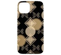 Art Deco Geometric Casino Style Circular Linework Design Case for iPhone 15 Plus