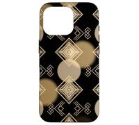Art Deco Geometric Casino Style Circular Linework Design Case for iPhone 16 Pro