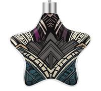 Art Deco Geometric Pattern 3D Christmas Hanging Ornaments Star Pendant Xmas Ornament Farmhouse Christmas Tree Decoration for Fireplace Window Crafts Holiday Party Supply Home Decor