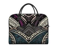 Art Deco Geometric Pattern Laptop Tote Bag Casual Travel Handbag Multi Pocket Shoulder Bags for Work Travel