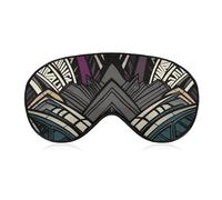 Art Deco Geometric Pattern Sleep Mask Comfort Travel Eye Masks with Adjustable Elastic Strap Soft Funny Block Light Sleep Eye Cover for Side Sleeper for Nap Men Women Gift