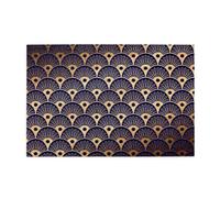 Art Deco Golden Blu Navy Seashells1