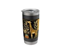 Art Deco Graceful Giraffe Geometric Safari Art Stainless Steel Insulated Tumbler