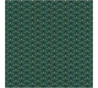 Art Deco Green Fan Vinyl Wallpaper Smooth Paste The Wall For Living Room