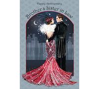 Art Deco ~ Happy Anniversary Brother & Sister in Law ~ Anniversary Card