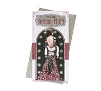 Art Deco Lady - Special Mum - Glittered Slim Birthday Card