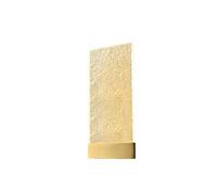 Art Deco LED Wall Lamp with Textured Frosted Ice Glass & Gold Band, Modern Vertical Wall Light Fixture, Luxury Indoor Accent Lighting for Living Room, Bedroom, Hallway, Staircase Decor