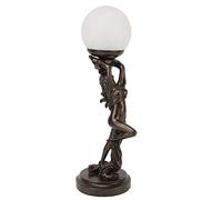 Art Deco Lighting Lady With Scarf 5" Crackle Ball Shade Lamp