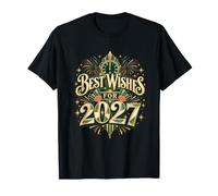 Art Deco New Year 2027 Clock T-Shirt