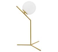 Art Deco Opal Globe Table Lamp Brass Frosted Glass Ball Bedside Desk Lamp H3119