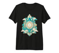Art Deco Paper Cosmos Geometric Sunburst Premium T-Shirt
