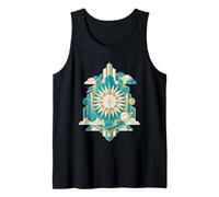 Art Deco Paper Cosmos Geometric Sunburst Tank Top