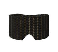 Art Deco Pattern Seamless Black and Gold, Full Eye Covers Light Blocking Eye Mask Sleep Eye and Ear Muffs