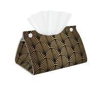 Art Deco Pattern Seamless Black Gold, Long Tissue Box Cover Tissue Box Holder Tissue Dispenser Tissue Holder